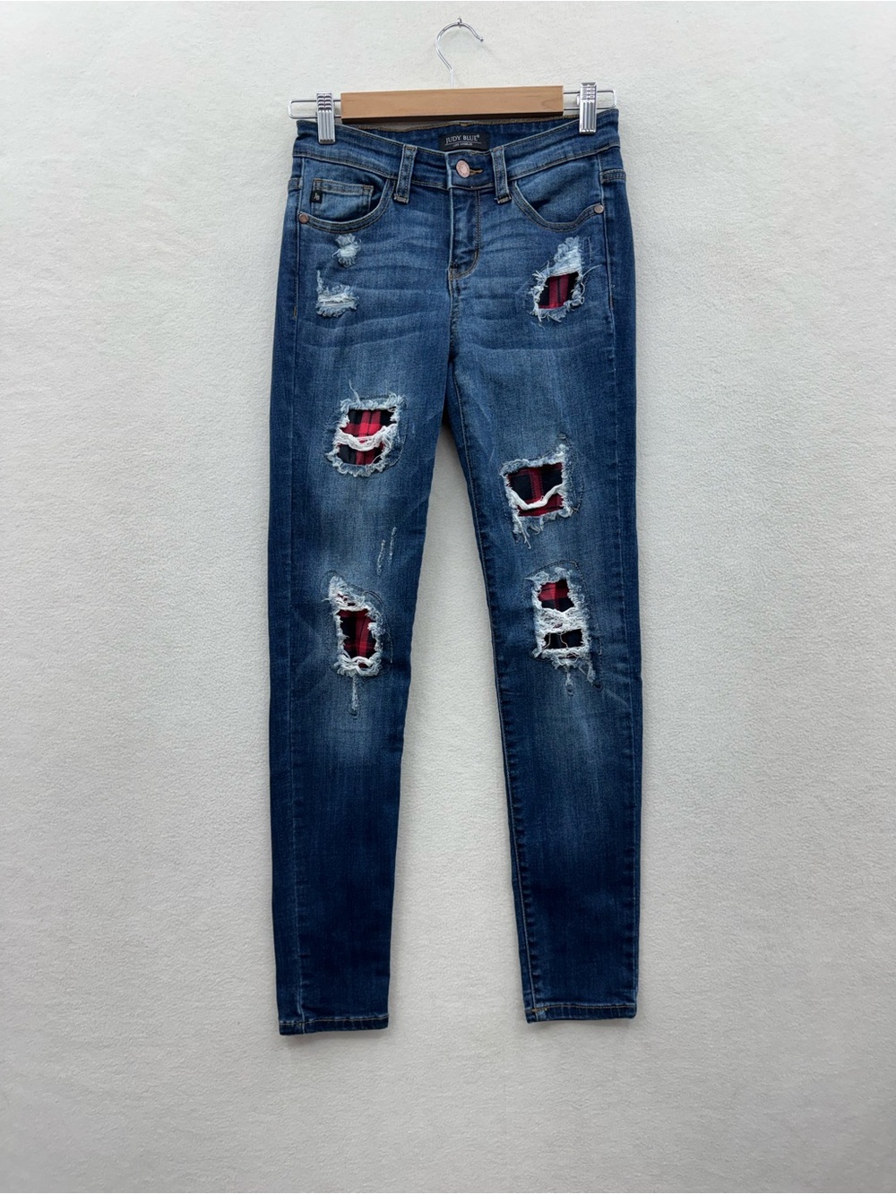 Judy Blue Women’s 3/26 Distressed Ripped Skinny Jeans Denim Pants